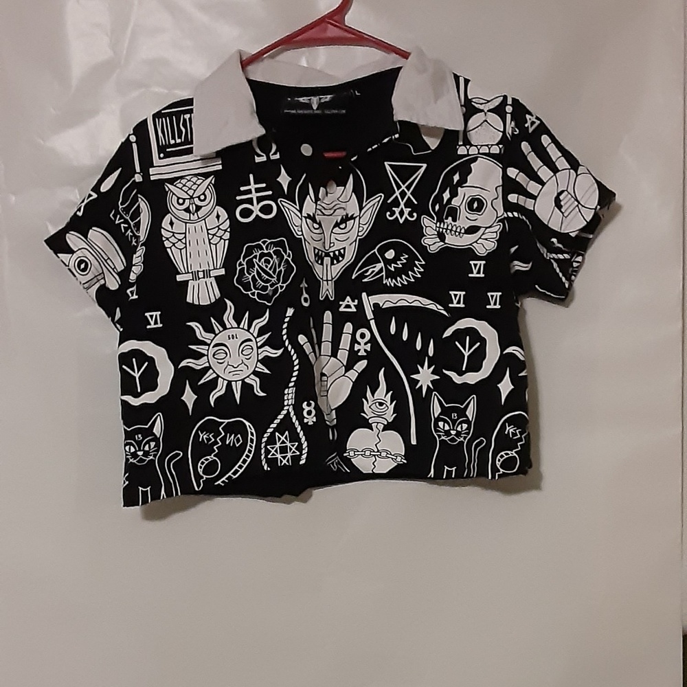 KILLSTAR COLLAR CROP TOP
